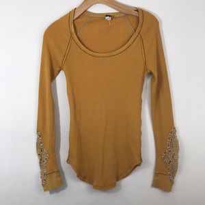 Free People Thermal Crochet Cuff  Size Small